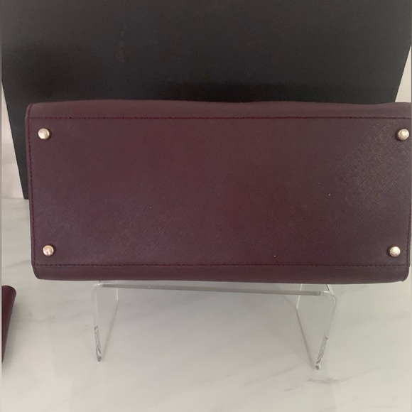 Kate Spade Cameron St Candace Satchel & Saffiano Leather Wallet In Blackberry - Picture 7 of 13